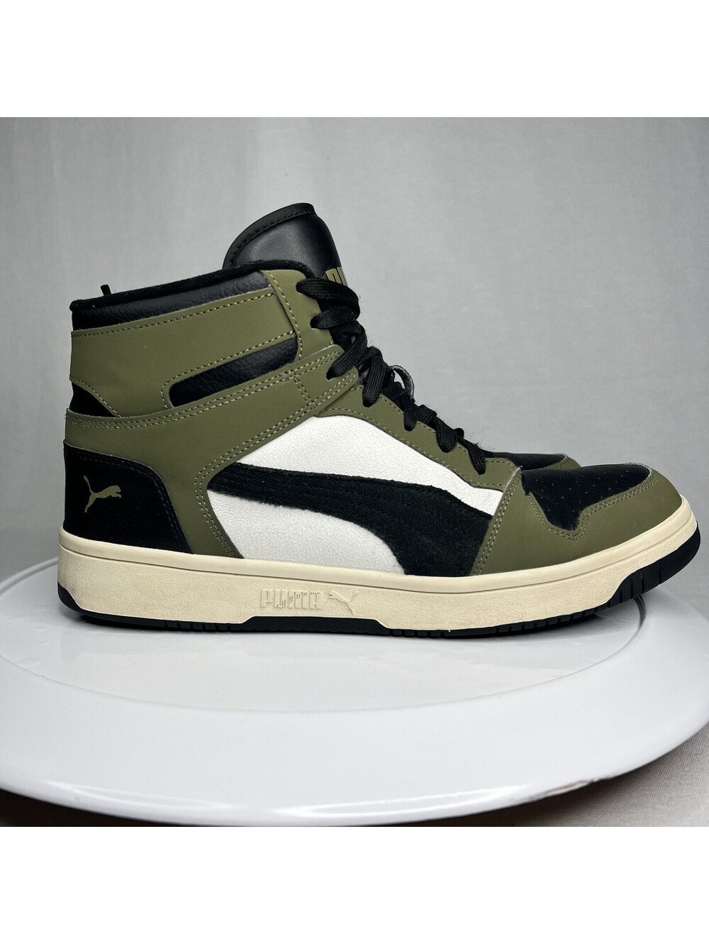 Puma Rebound Layup 39645201 Leather Lifestyle Sneakers Shoes Men’s Sz 12 - EUC